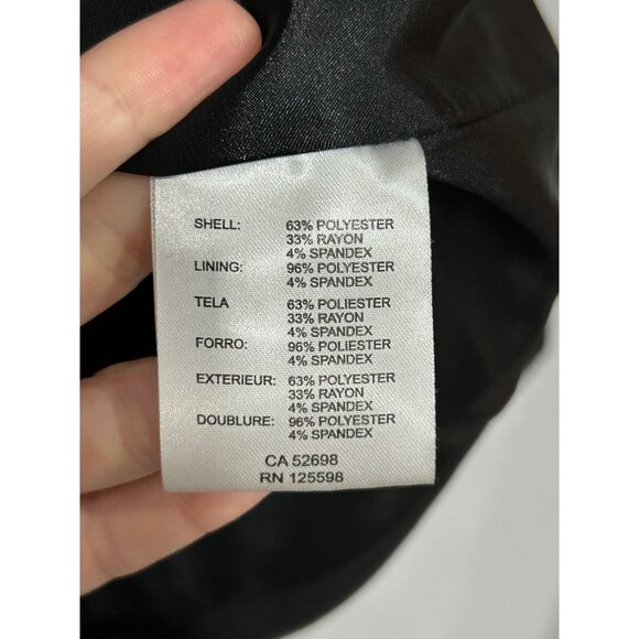 Ellen Tracy Black Open Front Blazer Jacket Womens Size 6 Workwear Classic - Picture 6 of 9